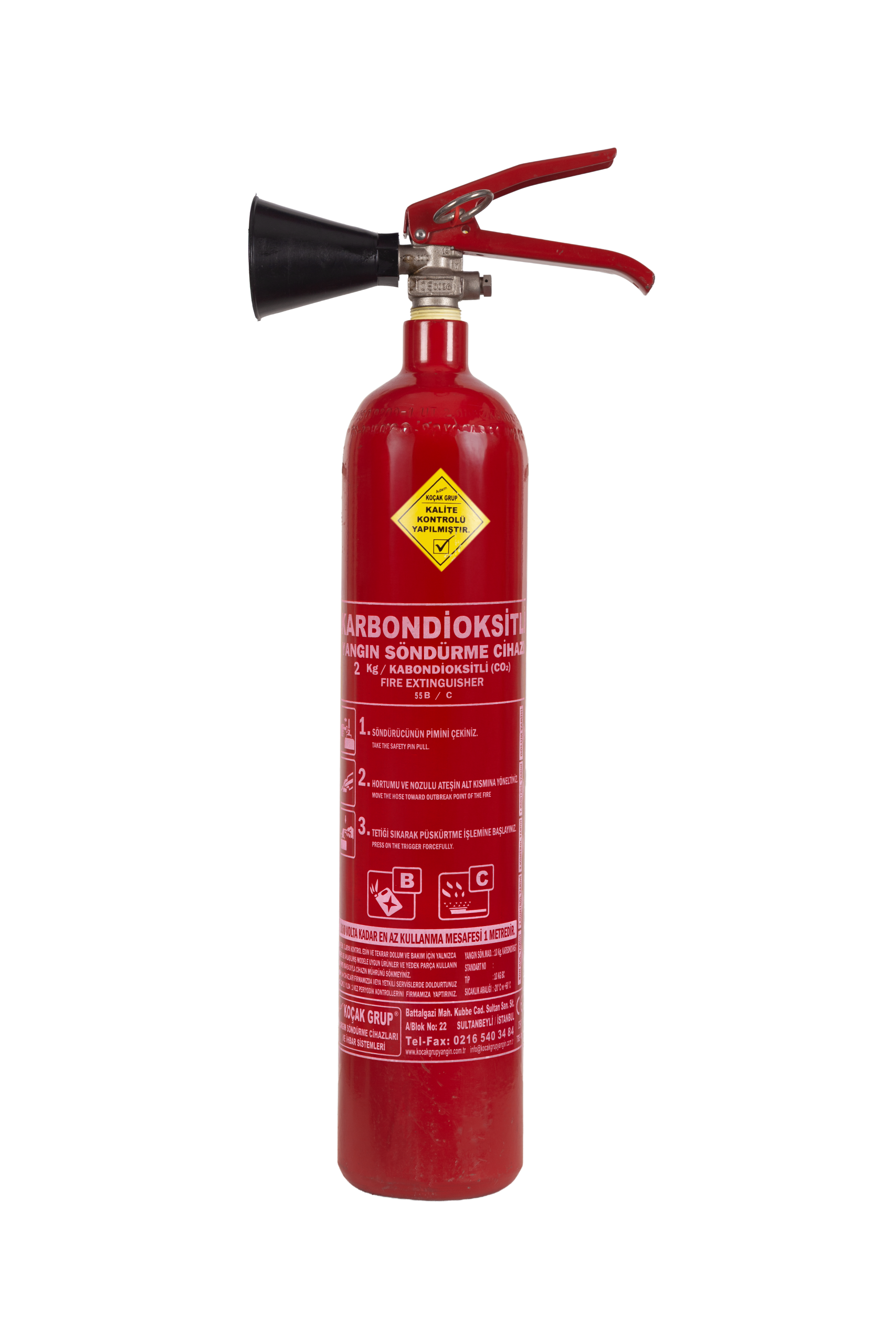 yangın tüpü - 2 kg karbondioksitli
